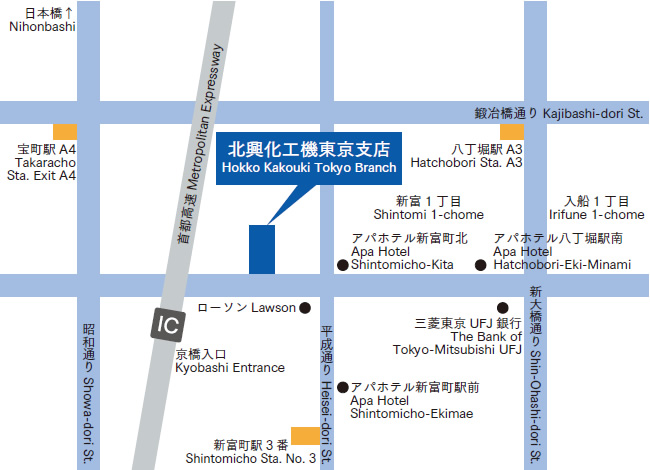東京支店　周辺地図
